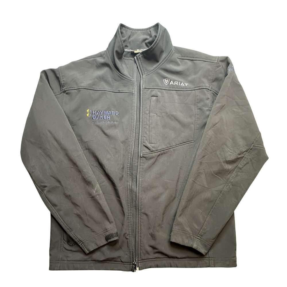 Ariat Jacket Mens Large Black Softshell Fleece Li… - image 1